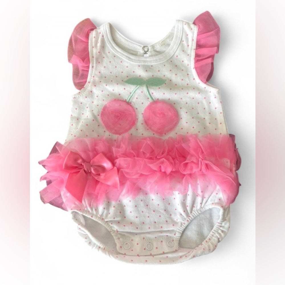Pink Cherry Baby Onesie